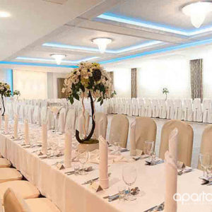 Projekt Niagara sala bankietowa w domu weselnym - styl klasyczny
